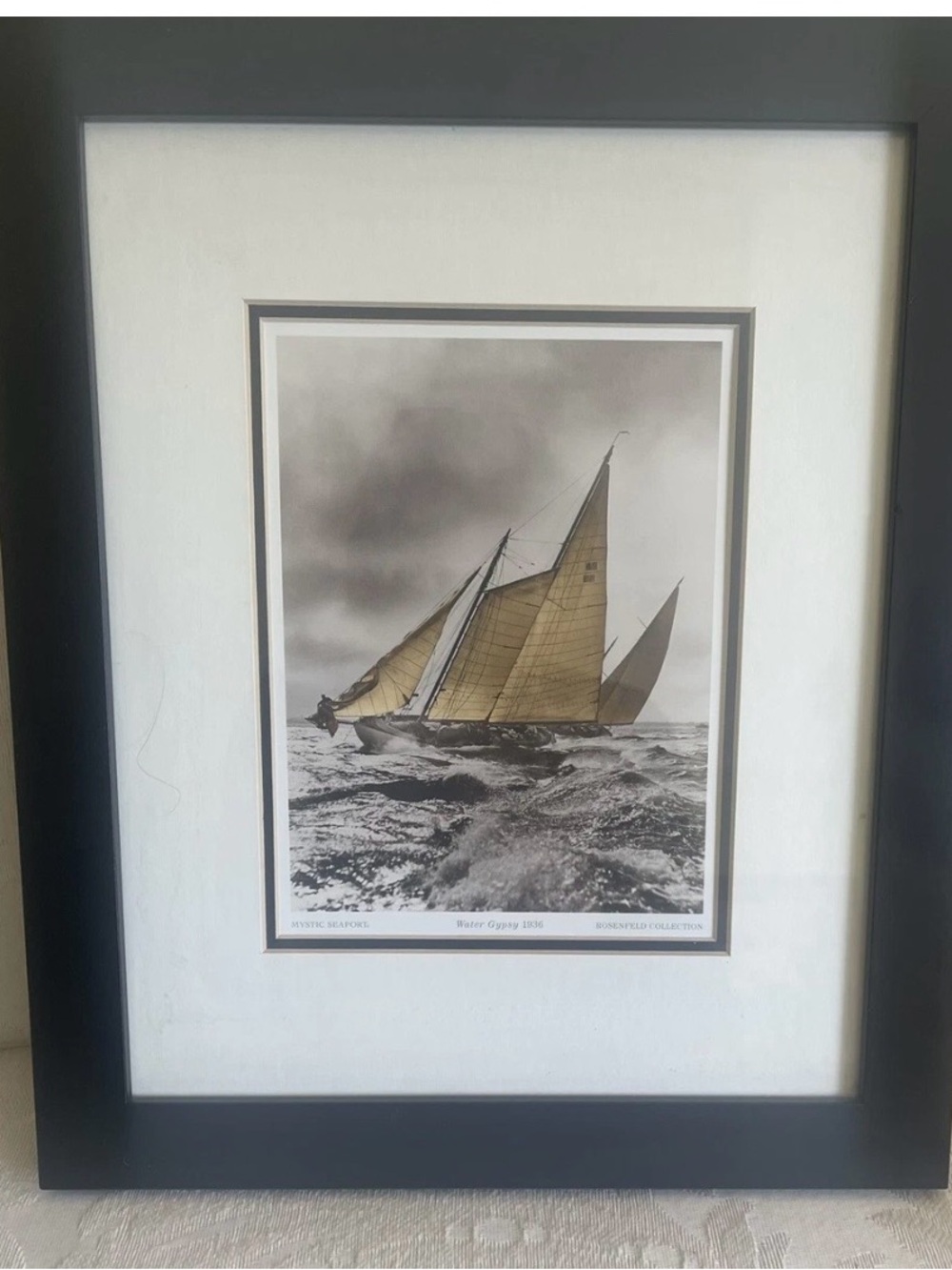 Water Gypsy 1936 Mystic Seaport Rosenfeld Collection Framed Print 15” x 13”